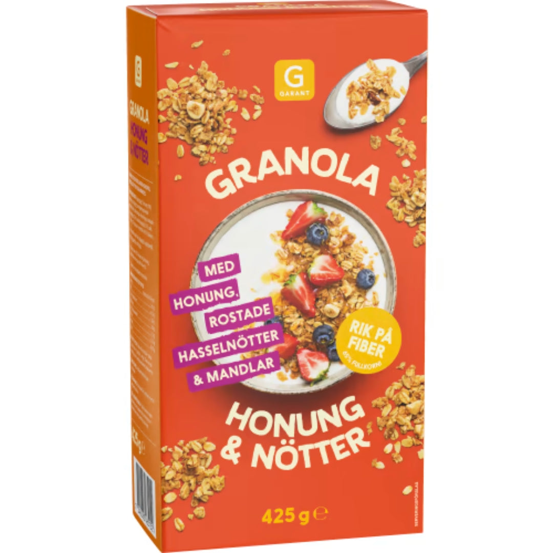 Garant Honung Nötter Granola - Crunchy Granola with Honey & Nuts 425g
