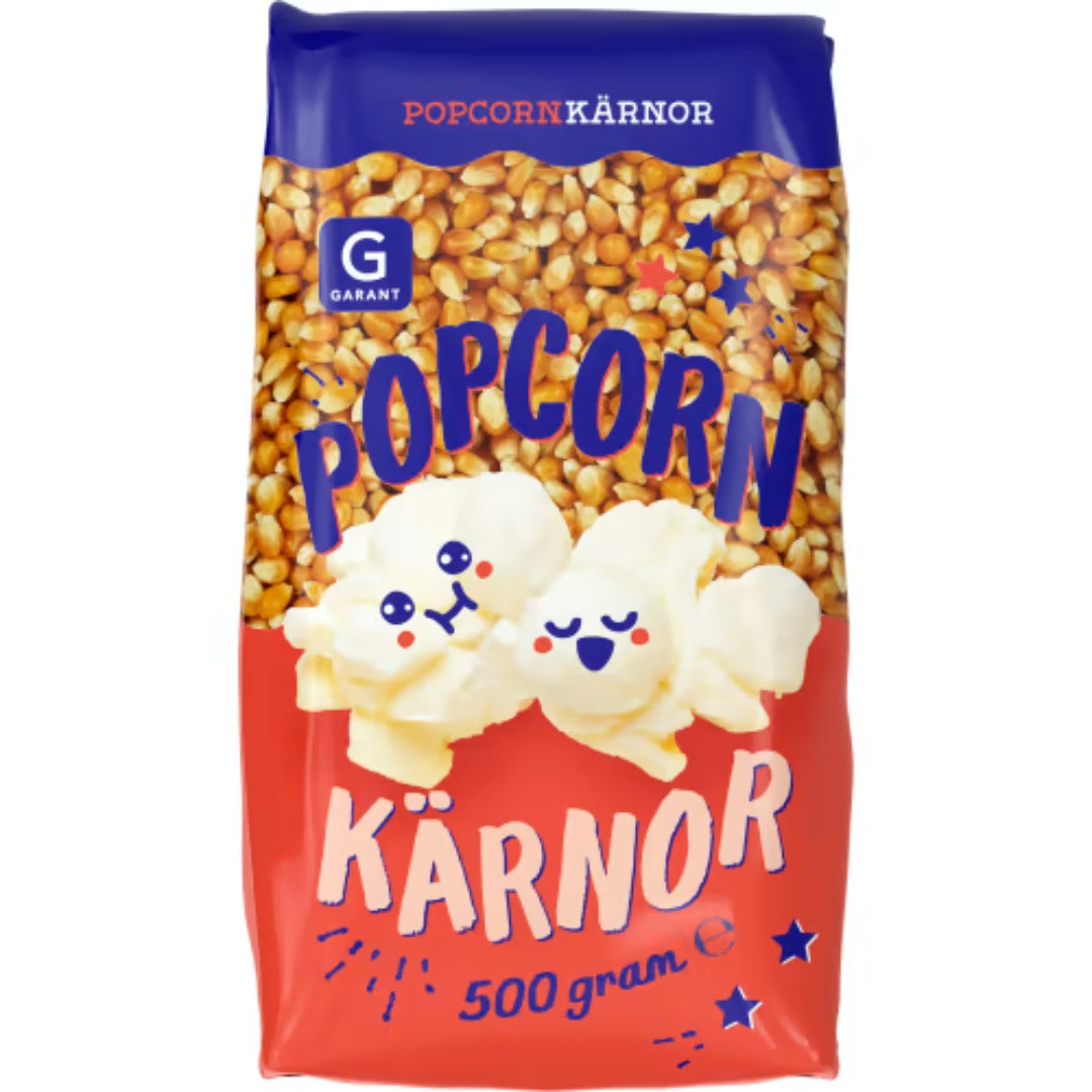 Garant Popcorn Opoppade Kärnor - Popcorn Kernels 500g
