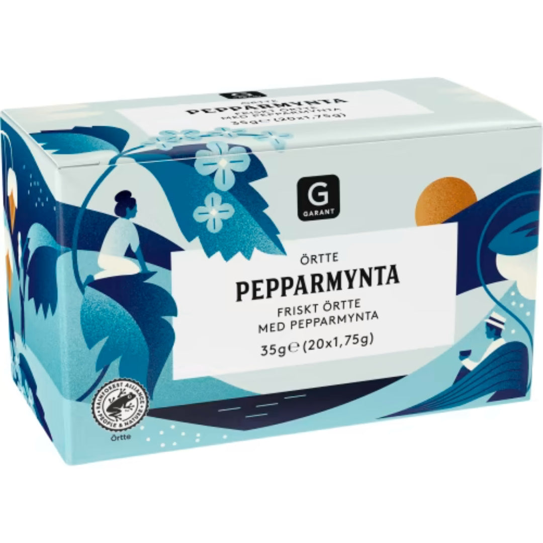 Garant Pepparmynta Örtte - Herbal Tea with Refreshing Peppermint Flavor 35g