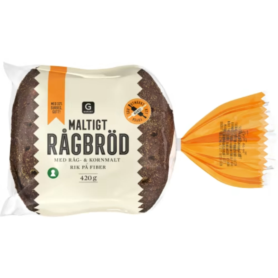Garant Rågbröd Maltigt 6-pack - Malty Rye Bread with Sourdough 420g