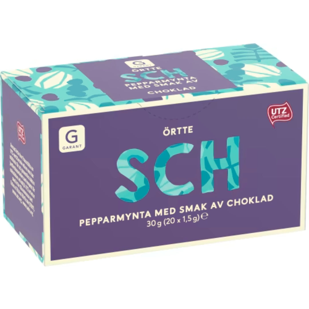 Garant Sch Örtte Pepparmynta M. Smak av Choklad - Herbal Tea with Peppermint and Chocolate Flavor 20p