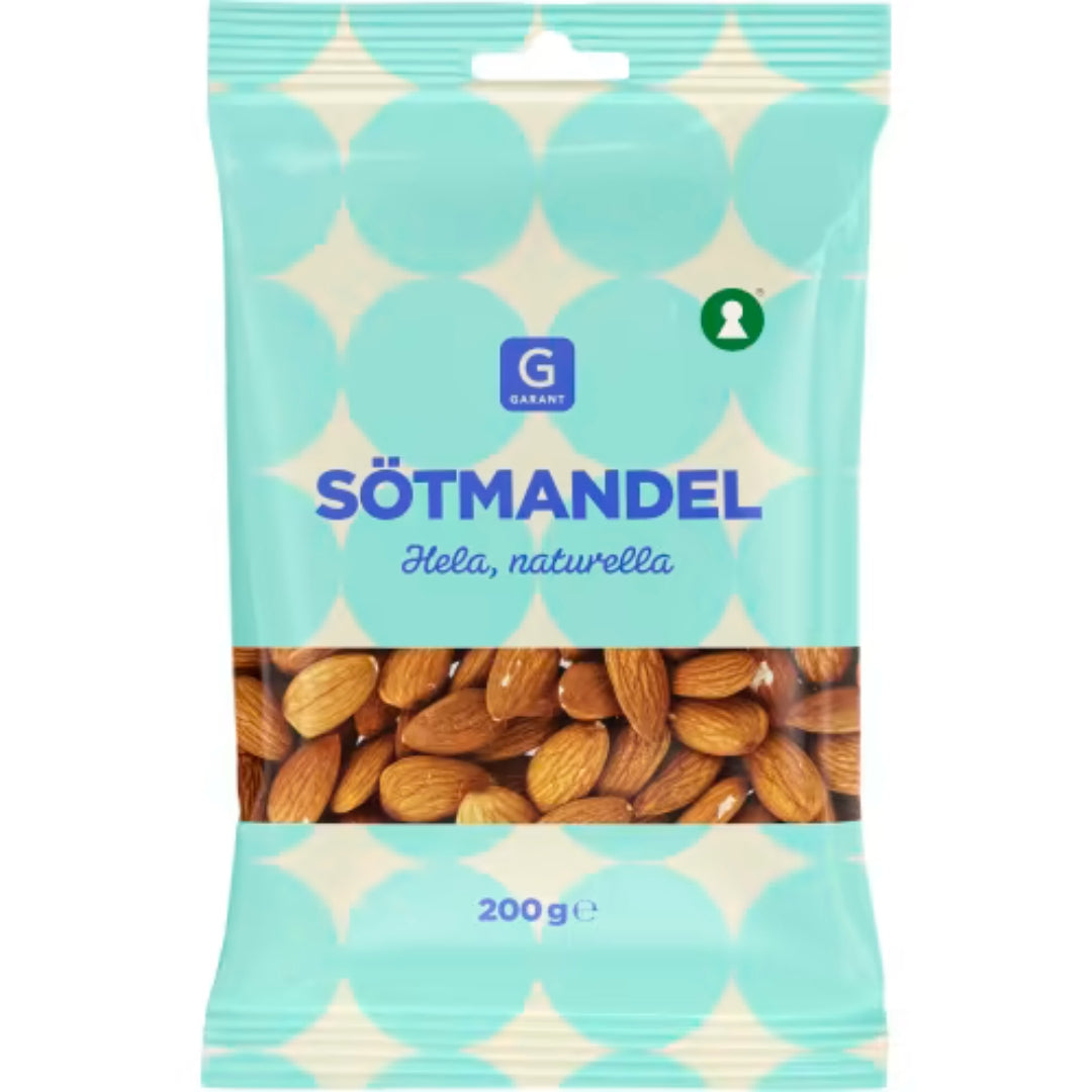 Garant Sötmandel Hela Naturella - Almonds 200g
