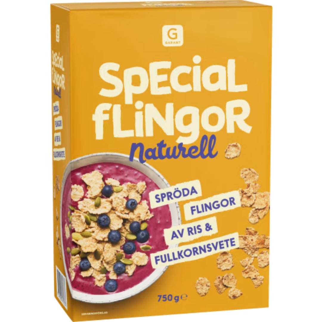 Garant Specialflingor Naturell - Whole Grain & Rice Cereal 750g