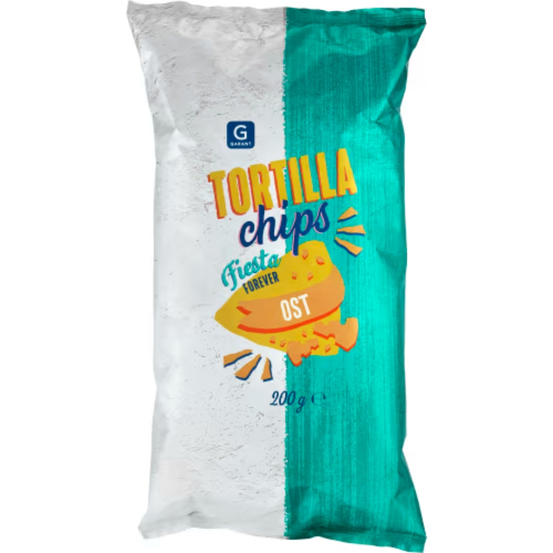 Garant Tortillachips Ost - Cheese Flavored Tortilla Chips 200g
