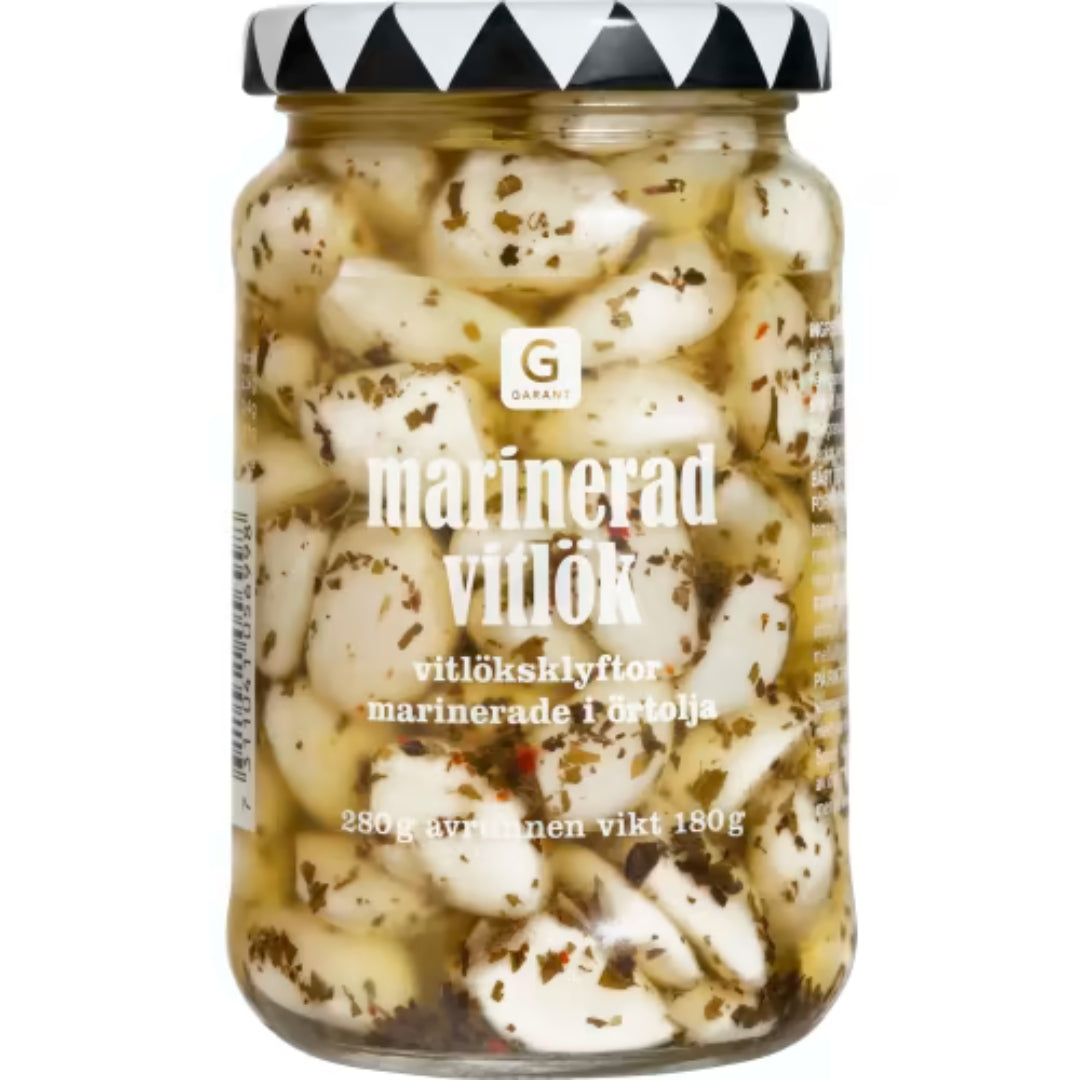 Garant Vitlöksklyftor Örtmarinad - Marinated Garlic 280g