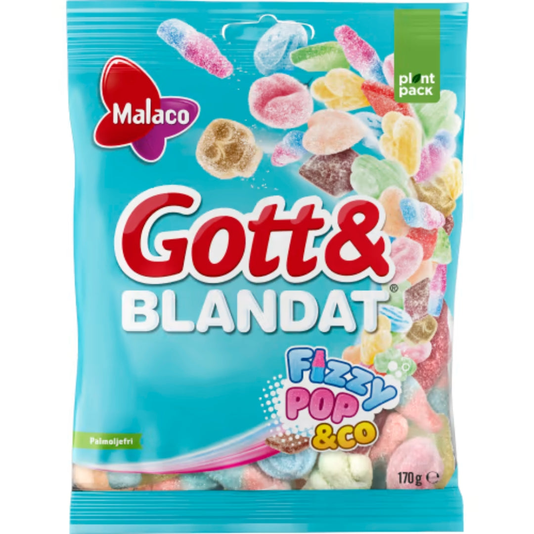 Malaco Gott & blandat Fizzypop & co 170g