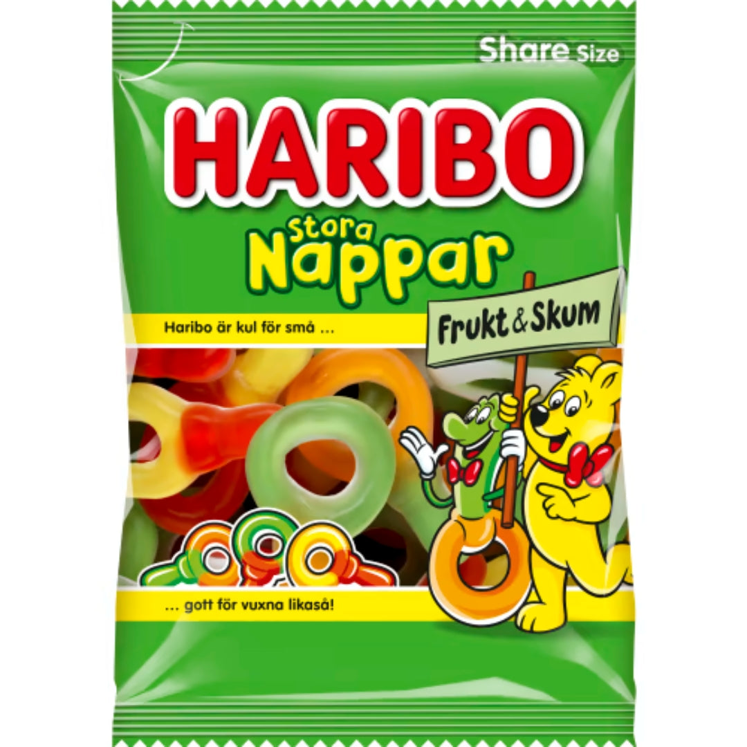 Haribo Stora Nappar - Big Fruit & Foam Pacifiers 170g