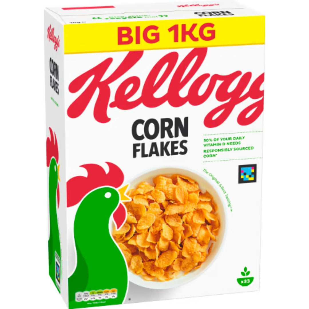 Kellogg's Corn Flakes - Breakfast Cereal 1kg