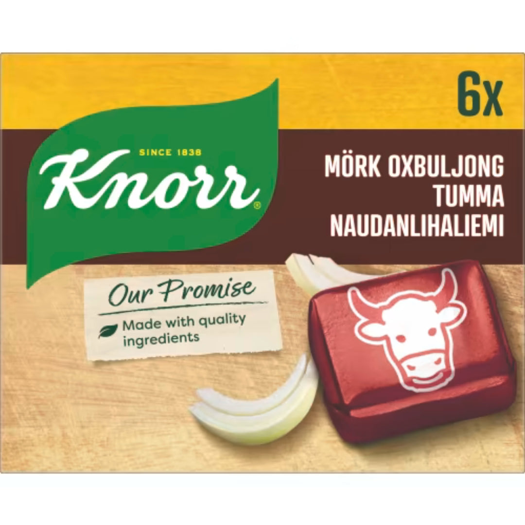 Knorr Mörk Oxbuljong Tärningar - Dark Beef Bouillon Cubes 6p/3l