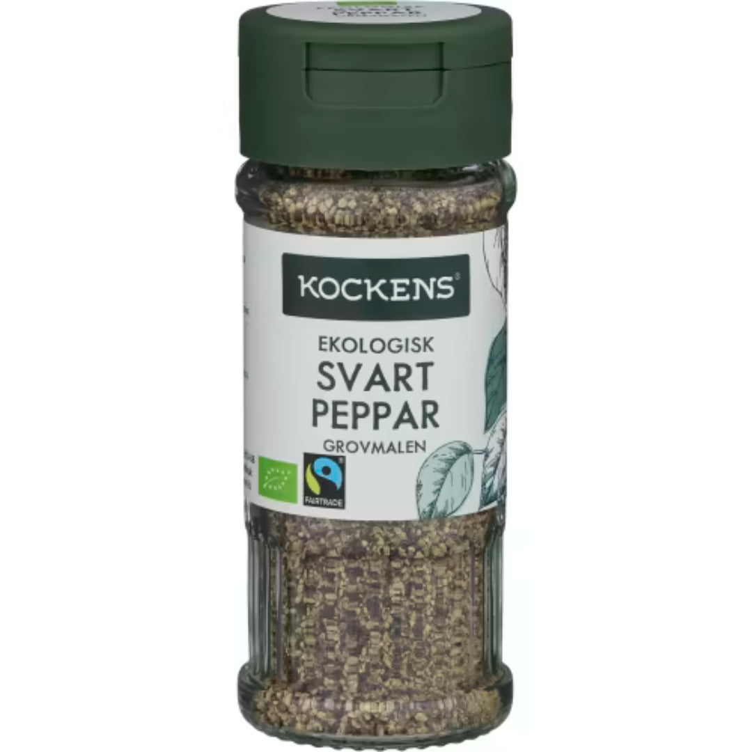 Kockens Svartpeppar Grovmalen Burk - Black Pepper 40g