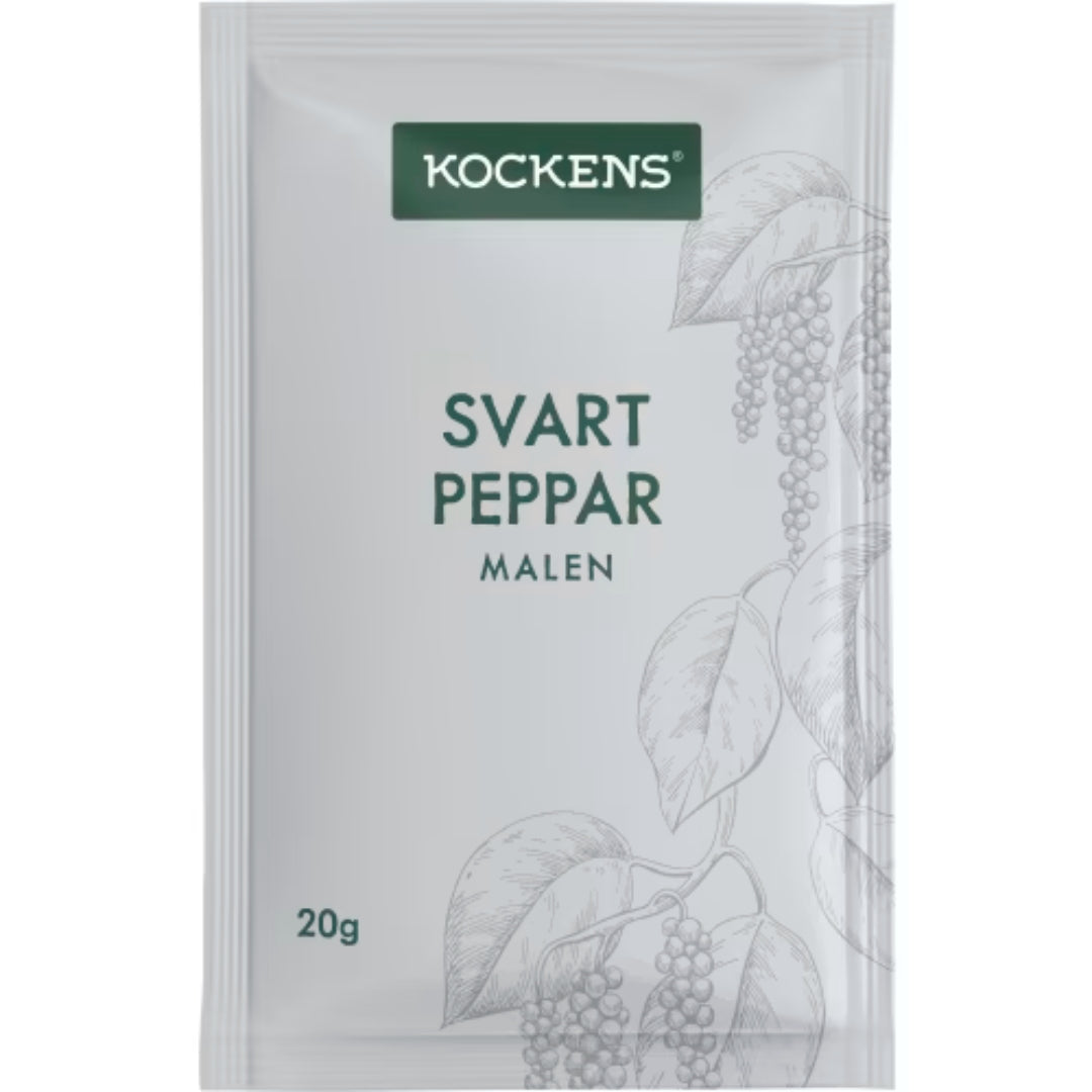 Kockens Svartpeppar Malen Påse - Black Pepper 20g