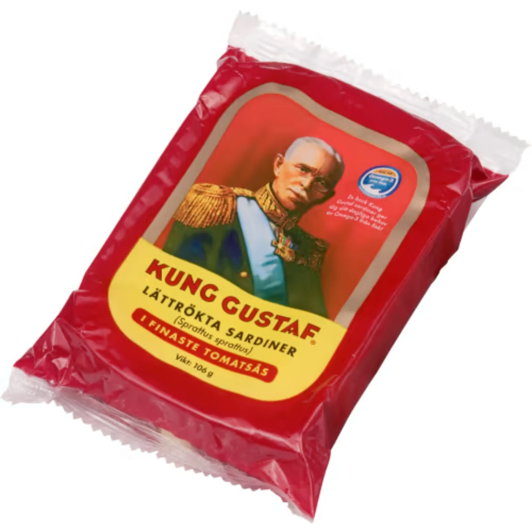 Kung Gustaf Sardiner i Tomat - Sardines in Tomato Sauce 106g
