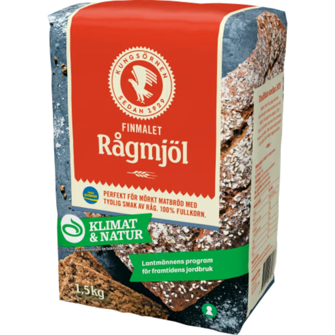 Kungsörnen Rågmjöl Finmalt - Rye Flour Finely Milled 1.5kg