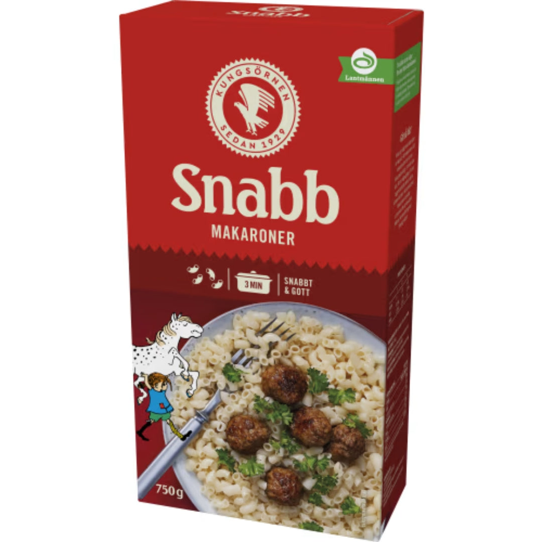 Kungsörnen Snabbmakaroner - Quick-Cook Macaroni 750g