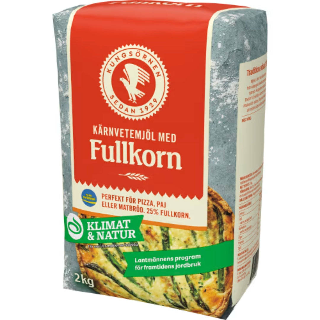 Kungsörnen Vetemjöl Fullkorn - Wheat Flour Wholegrain 2kg