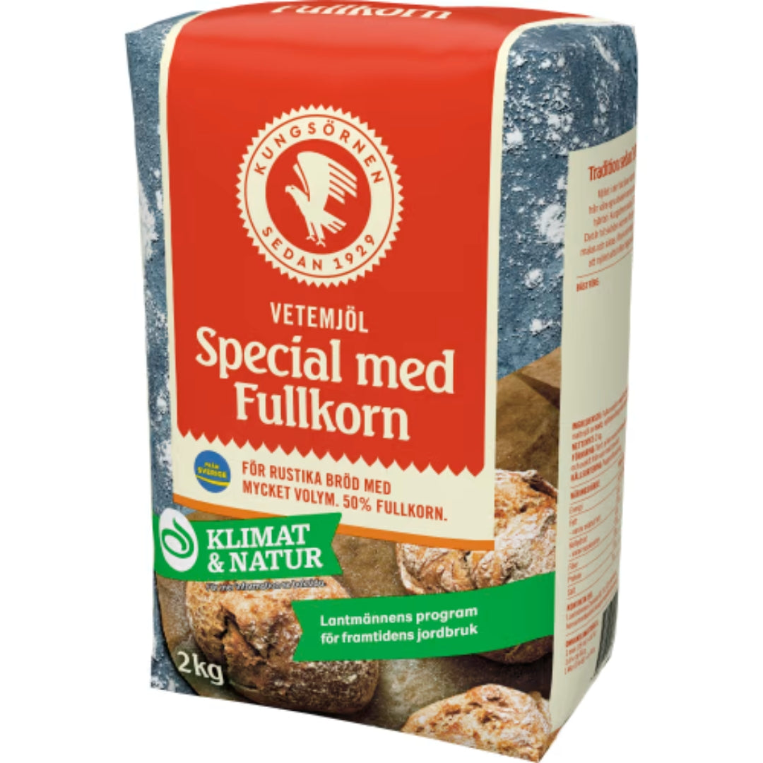 Kungsörnen Vetemjöl Special med Fullkorn - Wheat Flour Special Wholegrain 2kg