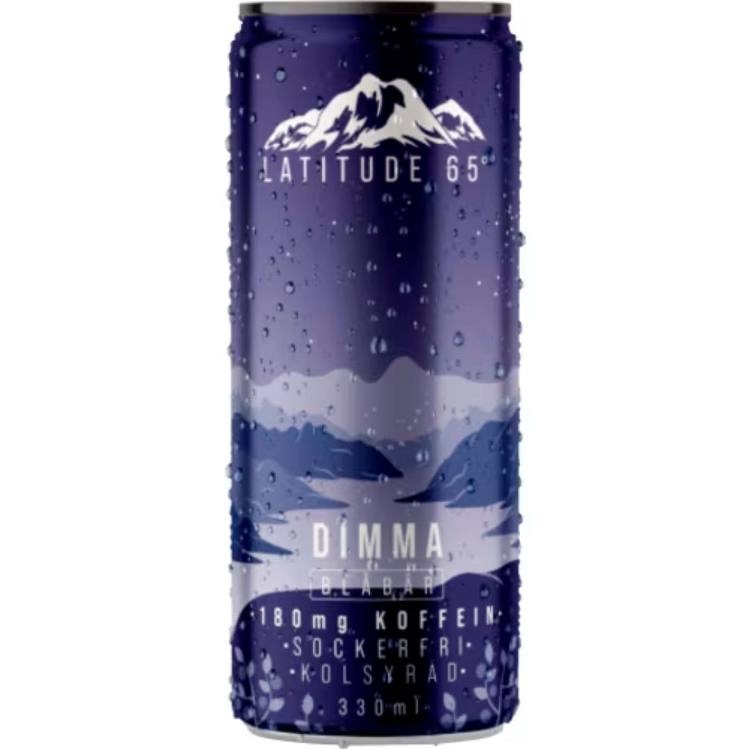 Latitude 65 Dimma Energidryck Burk - Blueberry Energy Drink 33cl
