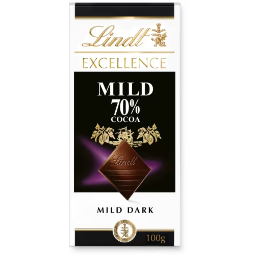 Lindt Excellence Mild 70% Chokladkaka - Mild Dark 70% Cocoa bar 100g