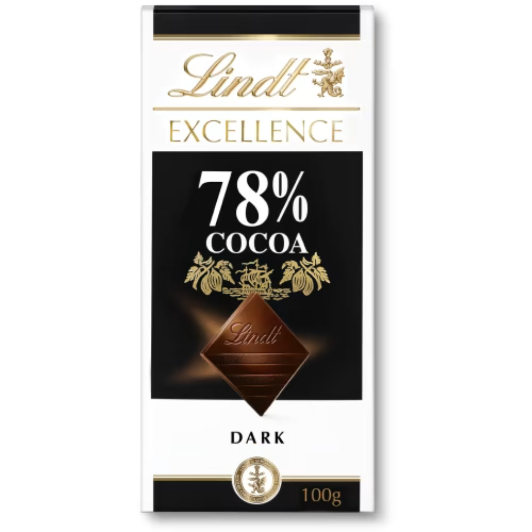 Lindt Excellence 78% Mork Choklad - 78% Cocoa Dark Chocolate bar 100g
