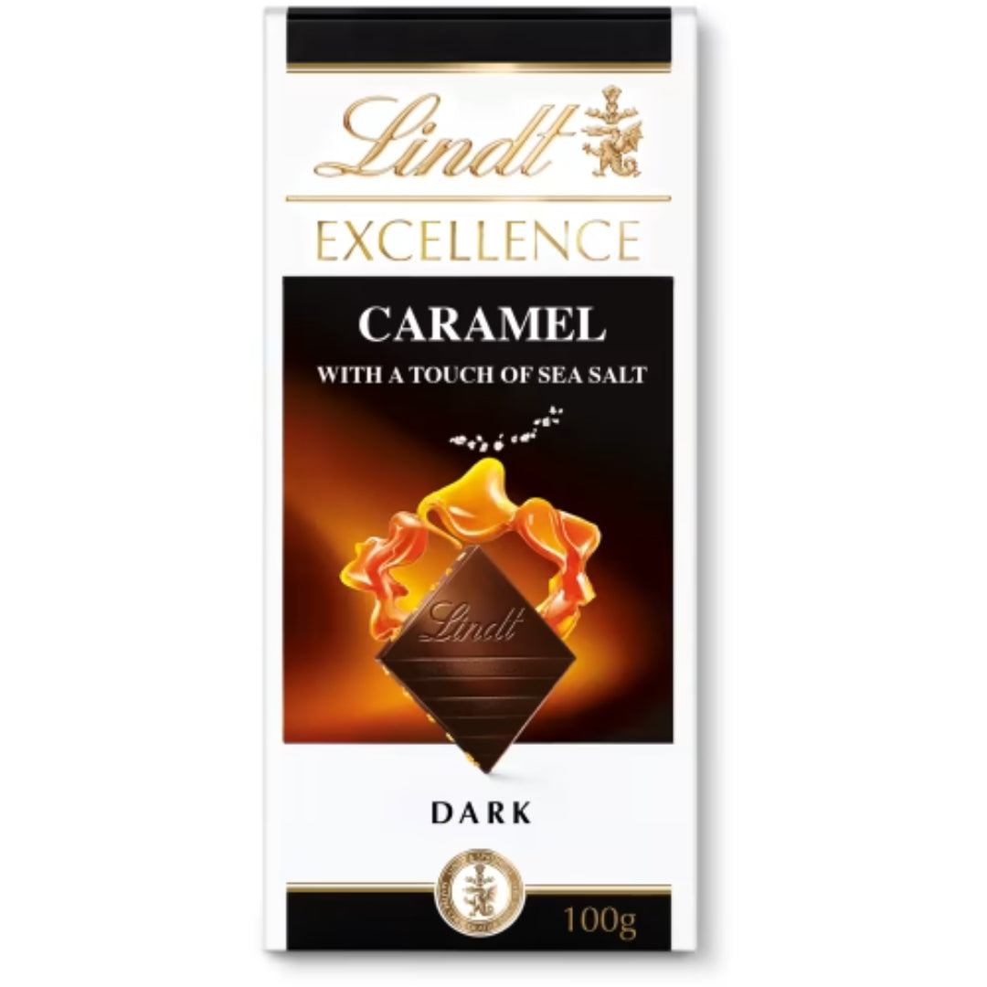 Lindt Excellence Caramel Sea Salt Chokladkaka - Chocolate bar with Caramel Sea Salt 100g