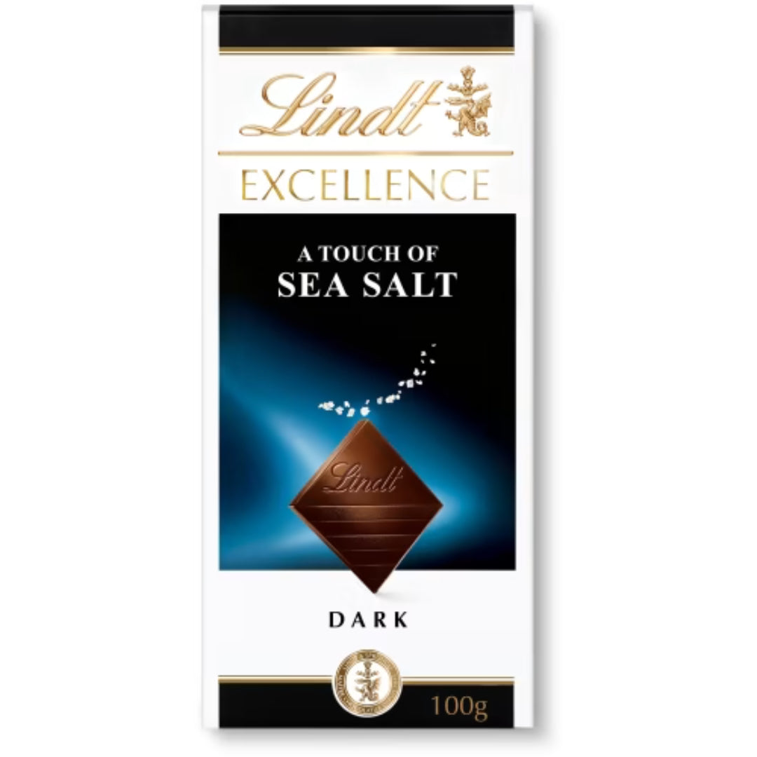 Lindt Excellence Sea Salt Dark Chokladkaka - Dark Chocolate with Sea Salt 100g