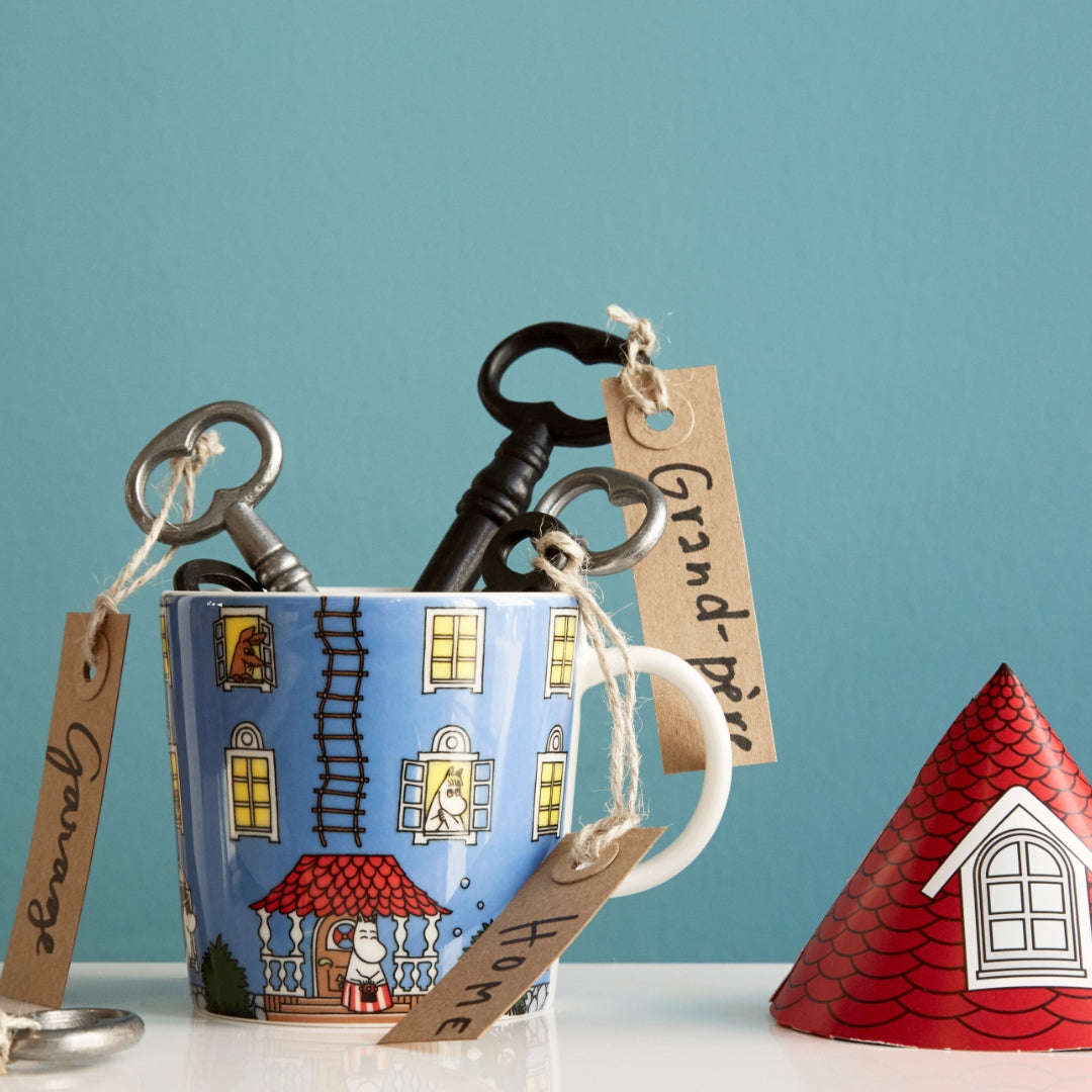 MUMIN Mugg Hus Blå 30CL