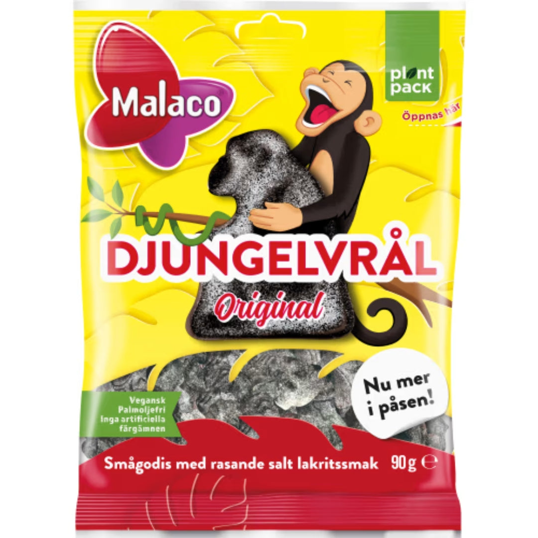 Malaco Djungelvral – Salty Liquorice 90g