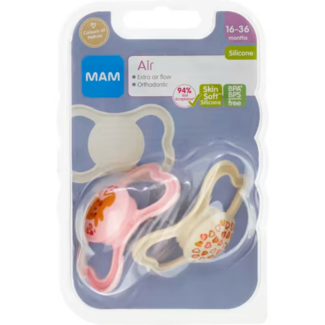 Mam Air Silicone Napp 16-36 Månader - Innovative Pacifier 2p