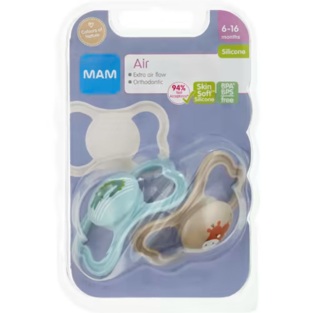 Mam Air Silikon Napp 6-16 Månader - Air TUSIFIER 2P