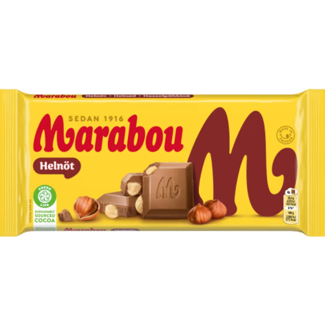 Marabou Helnöt - Milk Chocolate with Whole Hazelnuts 160g
