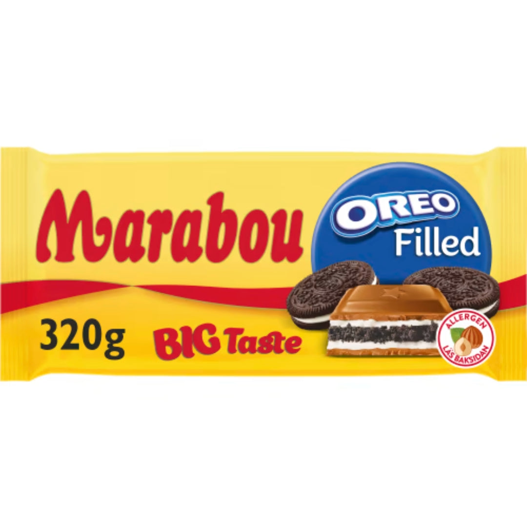 Marabou Big Taste Oreo - Milk Chocolate with Chunky Oreo filling 320g