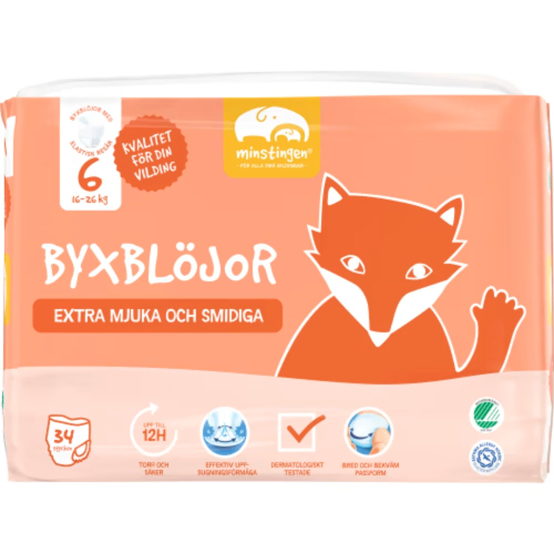 Minstingen Byxblöjor 6 16-26kg - Pants Diapers 16-26kg 34p