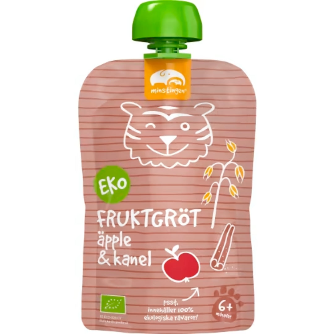 Minstingen Fruktgröt Äpple Kanel 6 Månader - Porridge Pouch Apple & Cinnamon 120g