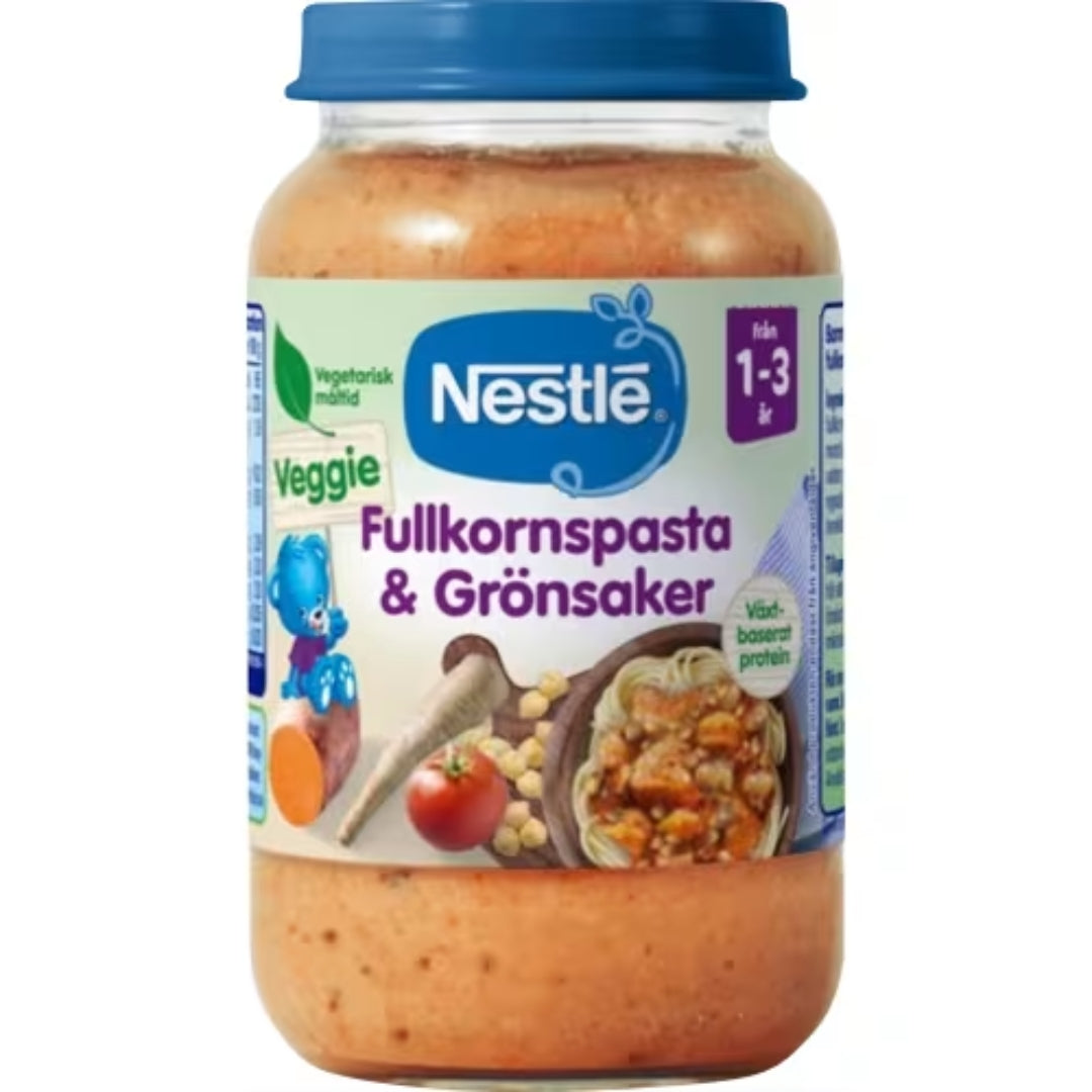 Nestlé Fullkornspasta Grönsaker 1-3 År - Whole Grain Pasta & Vegetables 220g