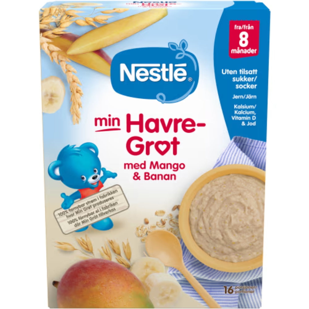 Nestlé Havregröt Mango Banan 8 Månader - Oat Porridge Mango & Banana 450g