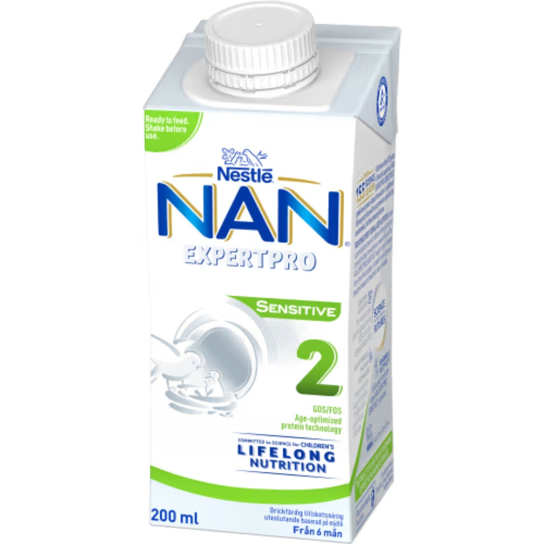Nestlé Nan Expertpro Sensitive 2drf Från 6 Månader - Ready-to-Drink Follow-On Formula with GOS & FOS 200ml
