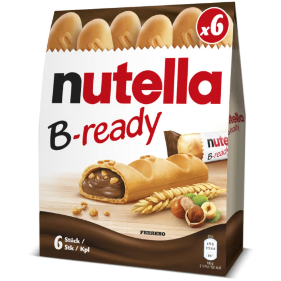 Nutella B-ready Nutella 6-pack - Crispy Wafer Shell filled with Creamy Nutella 132g