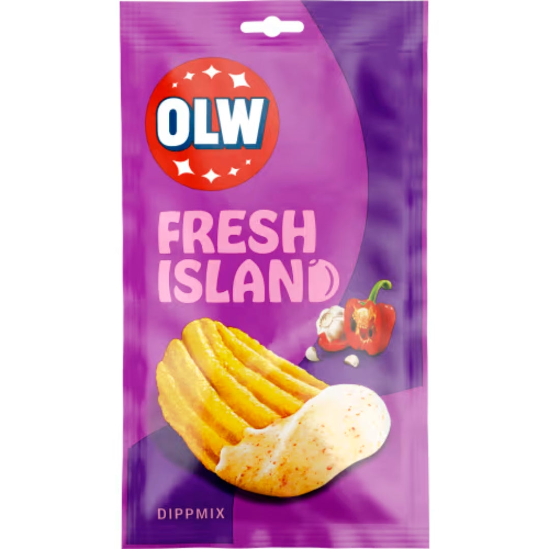OLW Dippmix Fresh Island - Dip Mix with onion, garlic, and paprika Flavour 24g