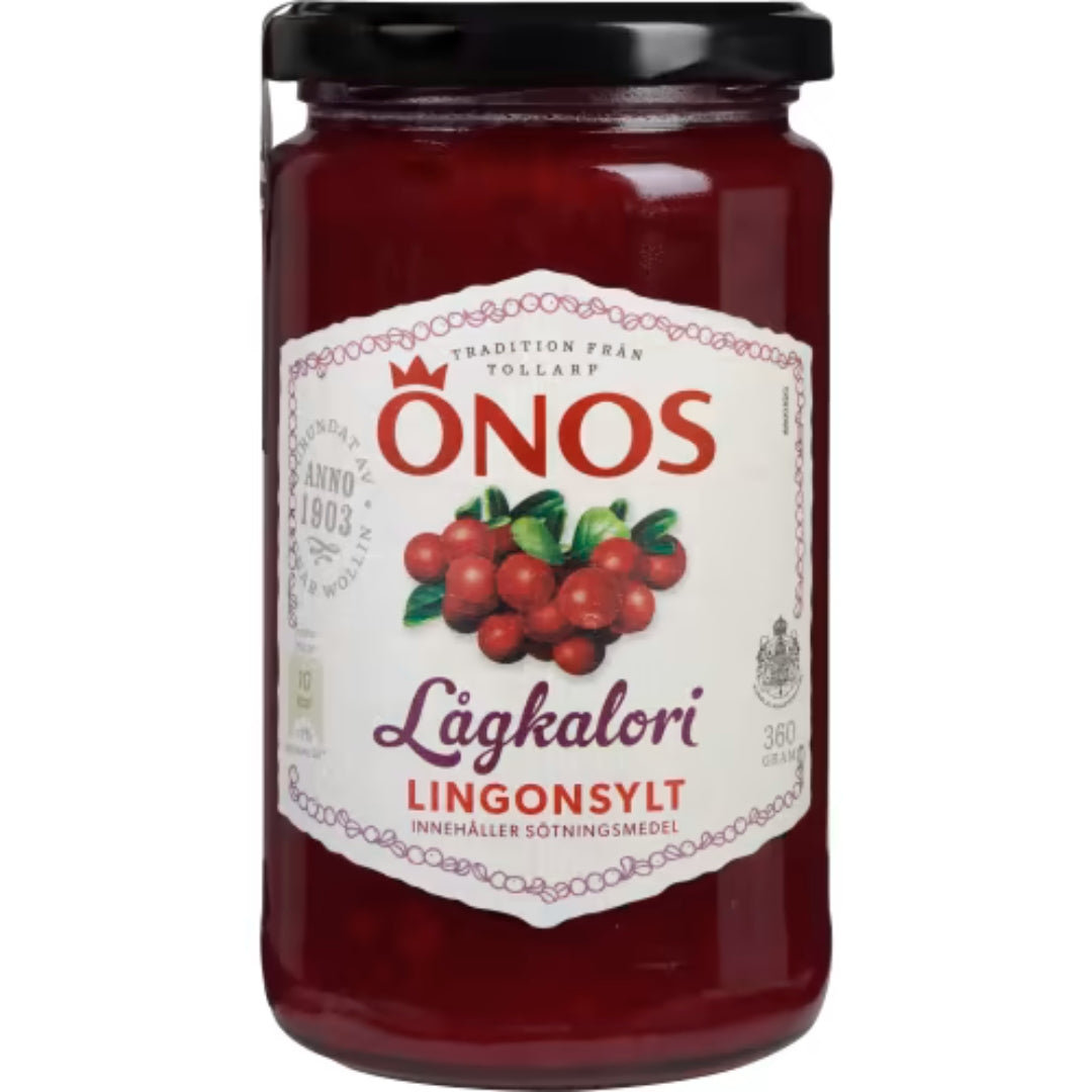 Önos Lingonsylt Lågkalori - Low-Calorie Lingonberry Jam 360g