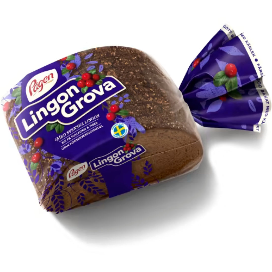Pågen Lingongrova - Bread with Whole Grains, Sourdough, and Lingonberries 500g