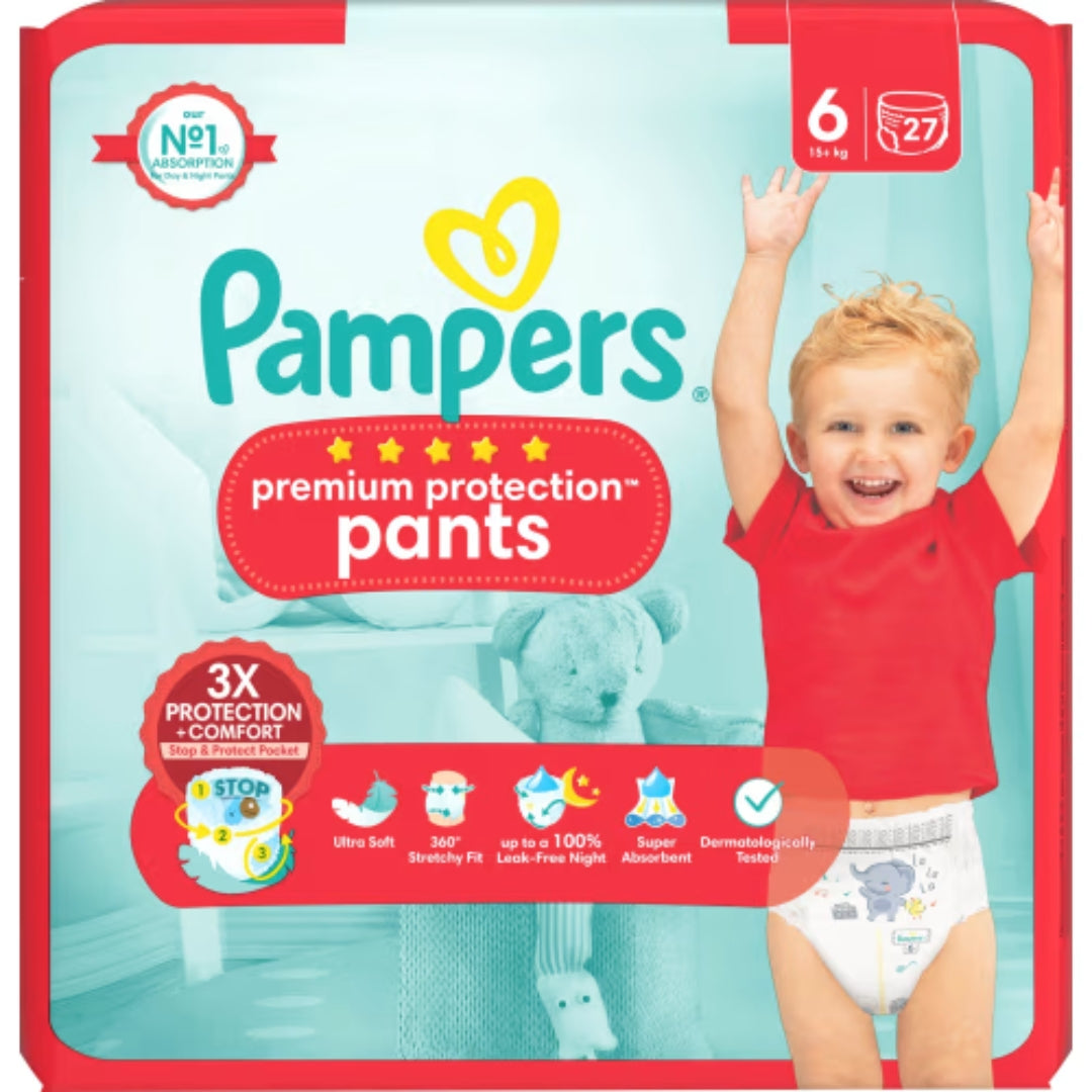 Pampers Premium 6 Protec Pants 13-19kg Byxblöjor - Pant Diapers 13-19kg 27p