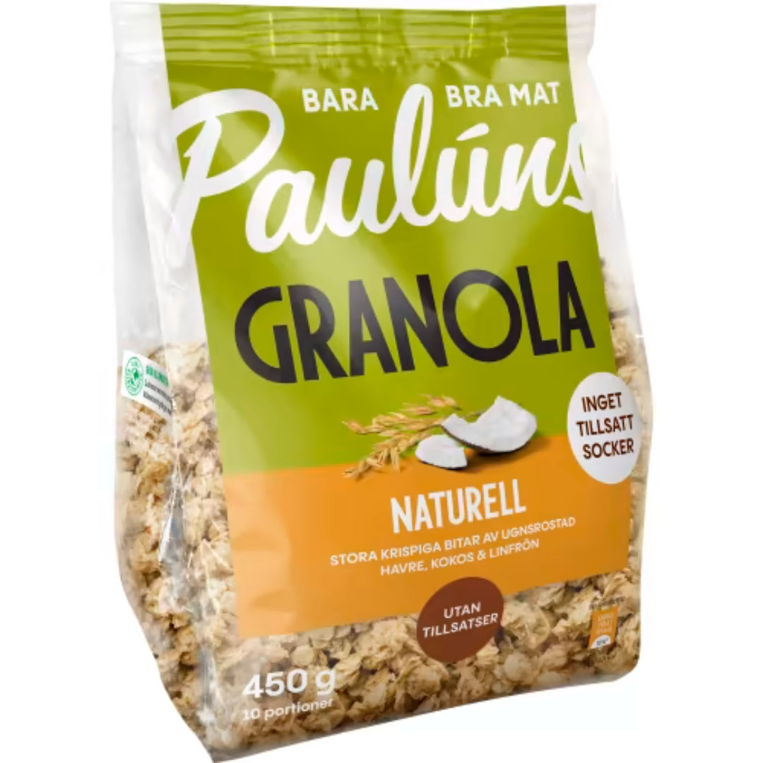Paulúns Naturell Granola - Natural Granola 450g