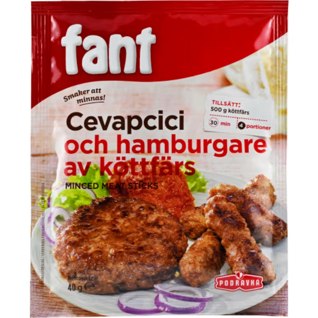 Podravka Cevapcici Kryddmix/4 Port - Cevapcici Spice Mix 40g