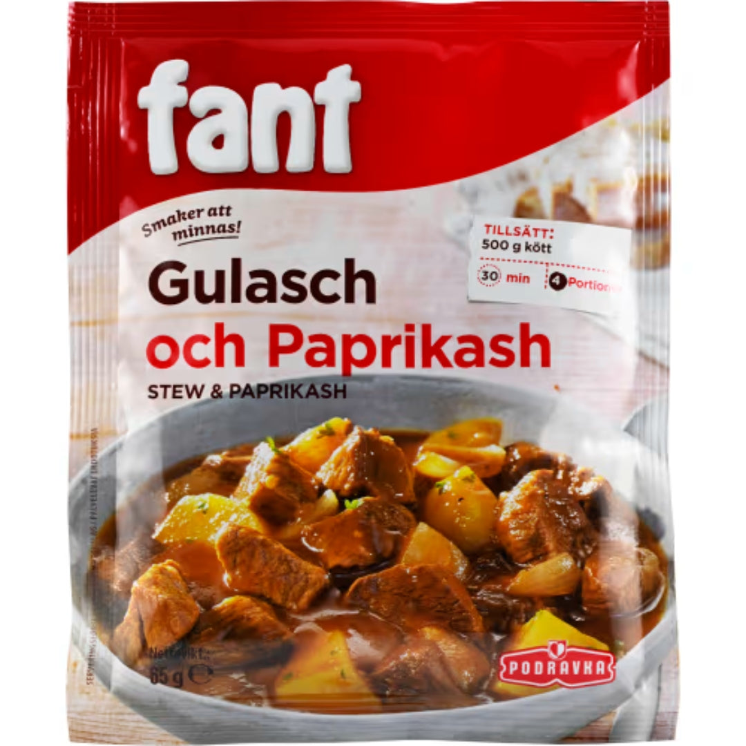 Podravka Fant Gulasch Paprikash Kryddmix/4 Port - Fant Goulash Paprikash Spice Mix 65g