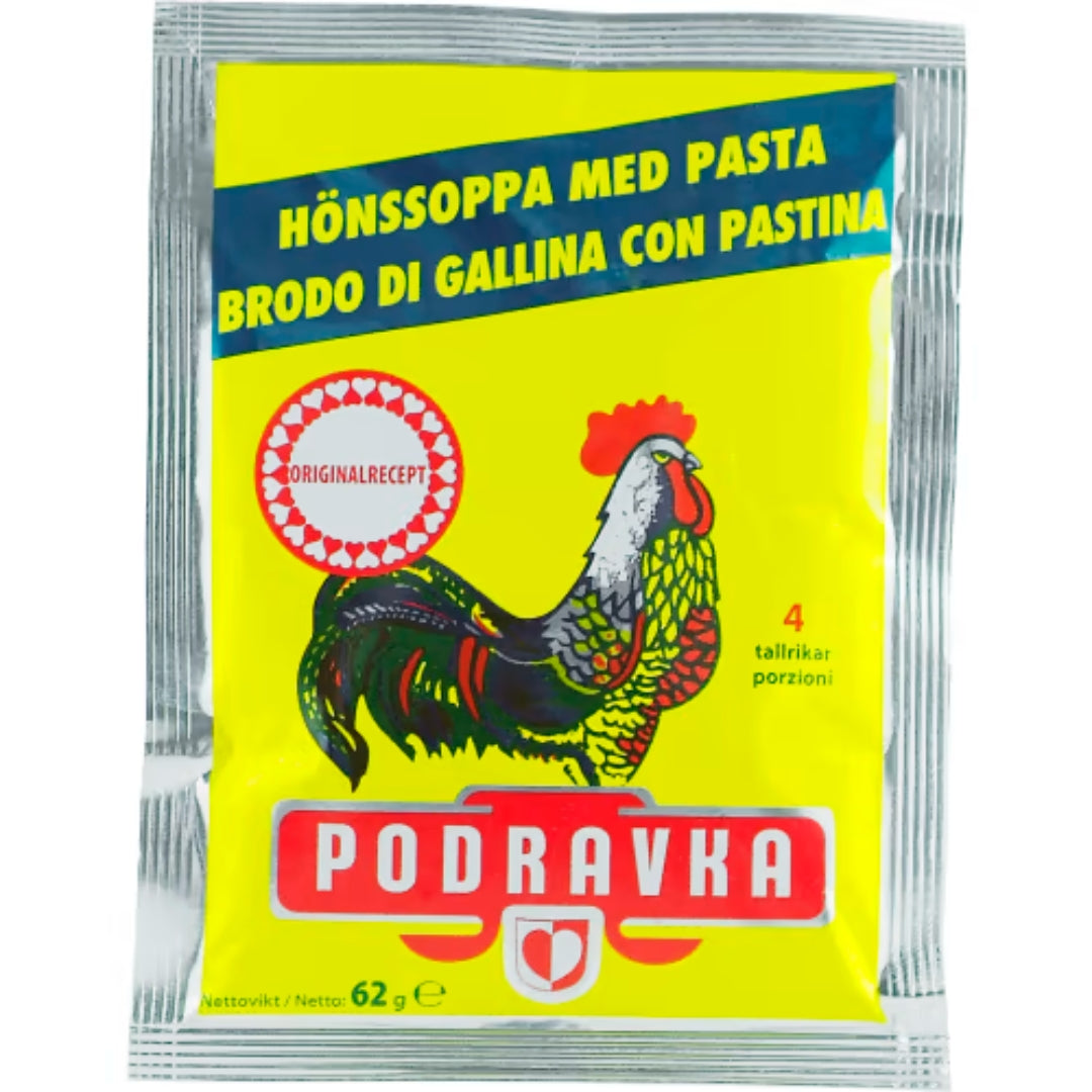 Podravka Hönssoppa med Pasta Pulver/4 Port - Chicken Soup with Pasta 62g