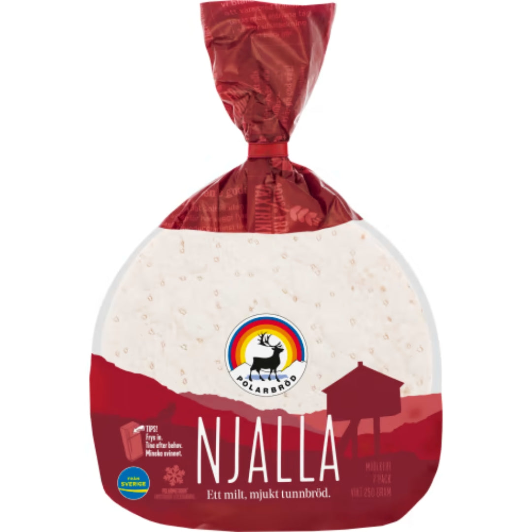 Polarbröd Njalla Rund 7-pack - Soft Wheat Flatbread 250g
