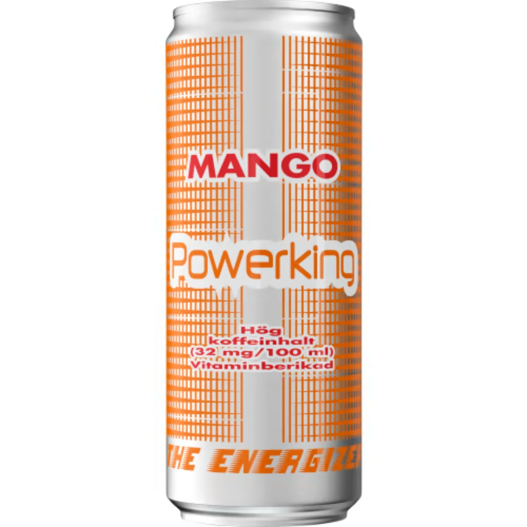 Powerking Mango Powerking Energidryck Burk - Energy Drink with Mango Flavor 25cl