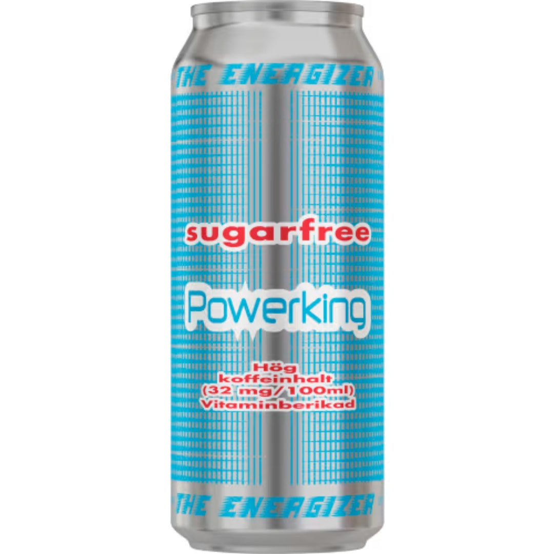 Powerking Sockerfri Energidryck Burk - Sugar-Free Energy Drink 50cl