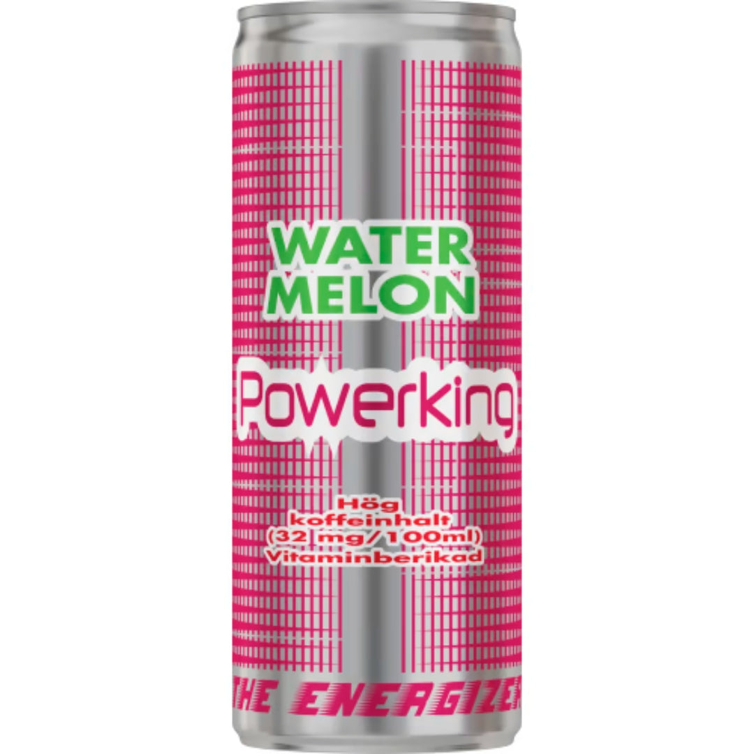Powerking Watermelon Energidryck Burk - Energy Drink with Watermelon Flavor 25cl