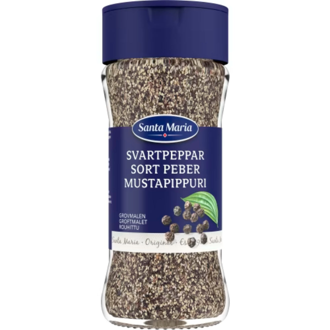 Santa Maria Svartpeppar Grovmalen Burk - Coarse-Ground Black Pepper 59g